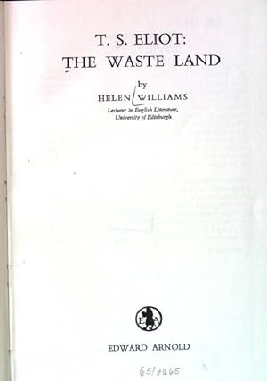 Bild des Verkufers fr The waste land. (Studies in English literature 37) zum Verkauf von books4less (Versandantiquariat Petra Gros GmbH & Co. KG)